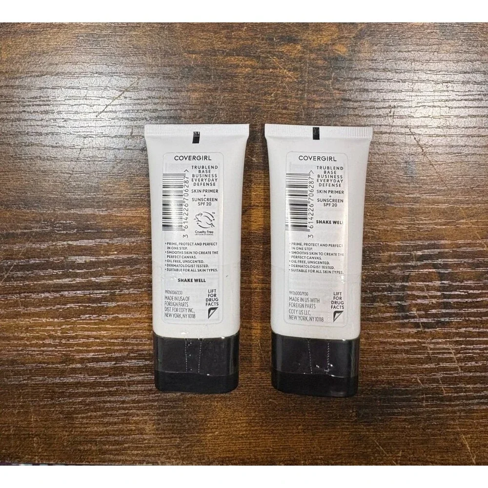 2 pack Covergirl TruBlend Base Business Skin Primer Everyday Defense SPF20